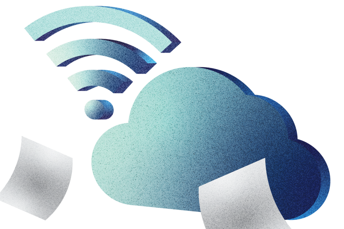 wifi signal and a cloud